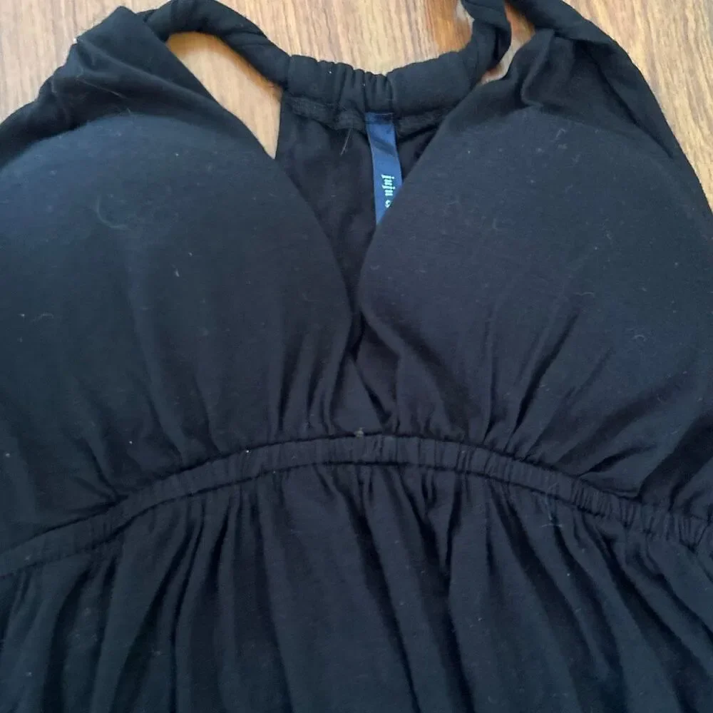 NWT Y2K black baby doll padded tank top S - Picture 4 of 6